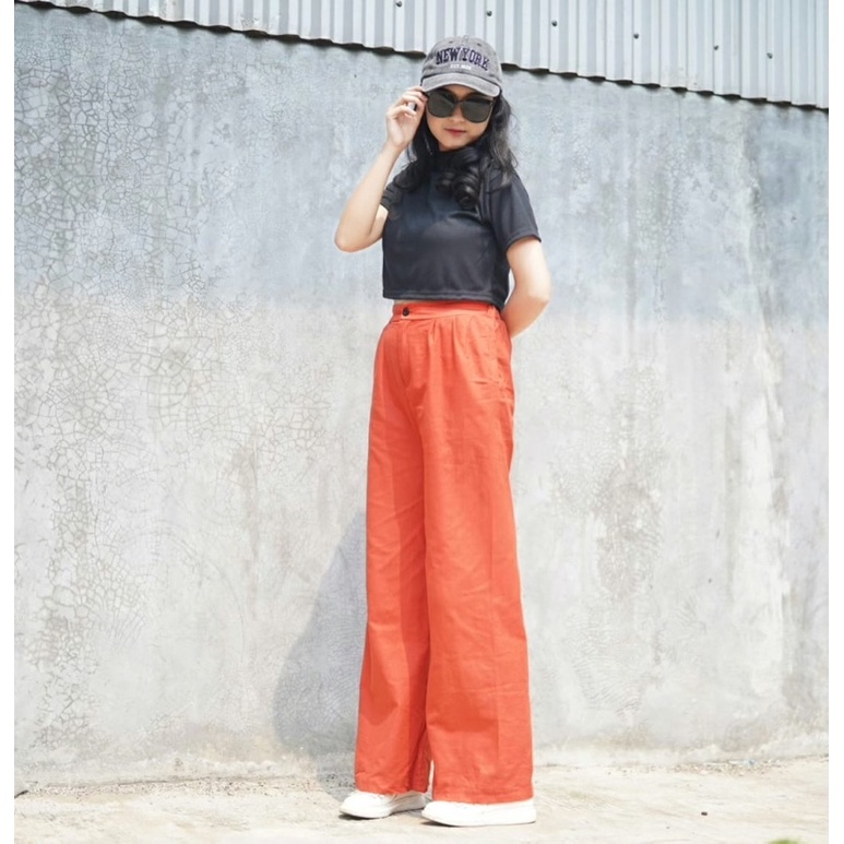 GFS LINEN PJG100cm HIGHWAIST GABBY SEOUL CULOTTES