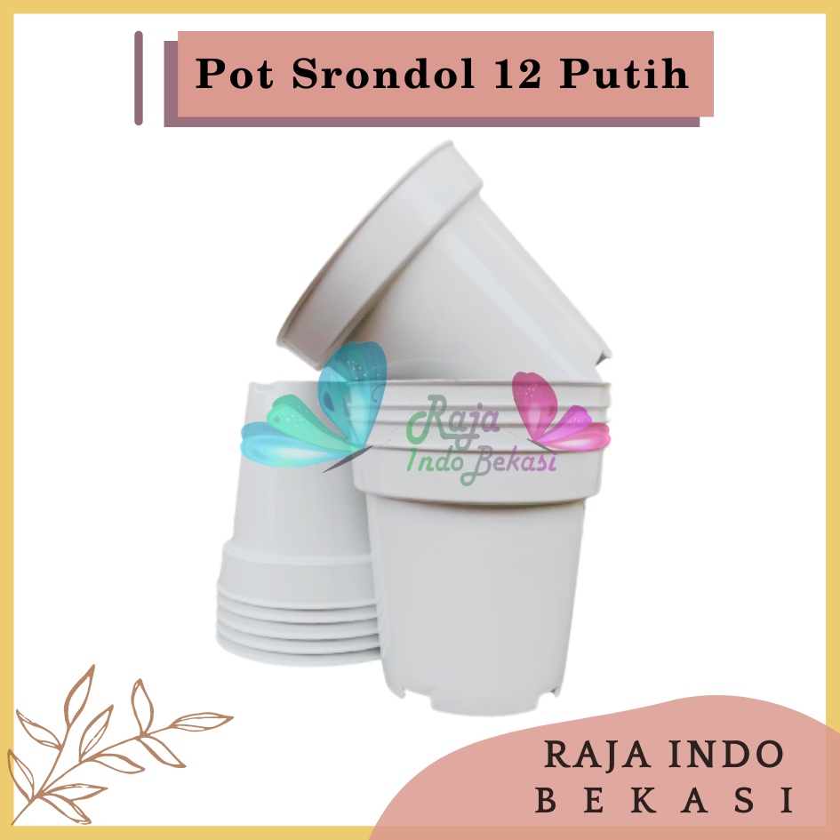 Pot Tinggi Srondol 12 PUTIH - Pot Tinggi Usa Eiffel Effiel 18 20 25 Lusinan Pot Tinggi Tirus 15 18 20 30 35 40 50 Cm Paket murah isi 1 lusin pot bunga plastik lusinan pot tanaman Pot Bibit Besar Mini Kecil Pot Srondol