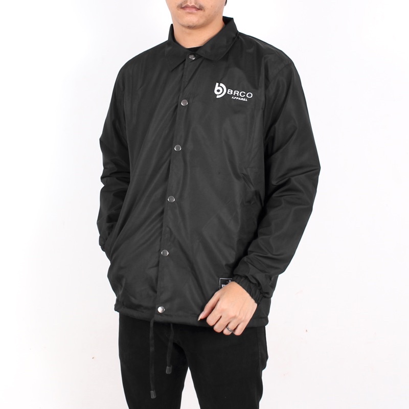 Jaket Coach Pria BRCO Bordir Premium Distro Waterproof