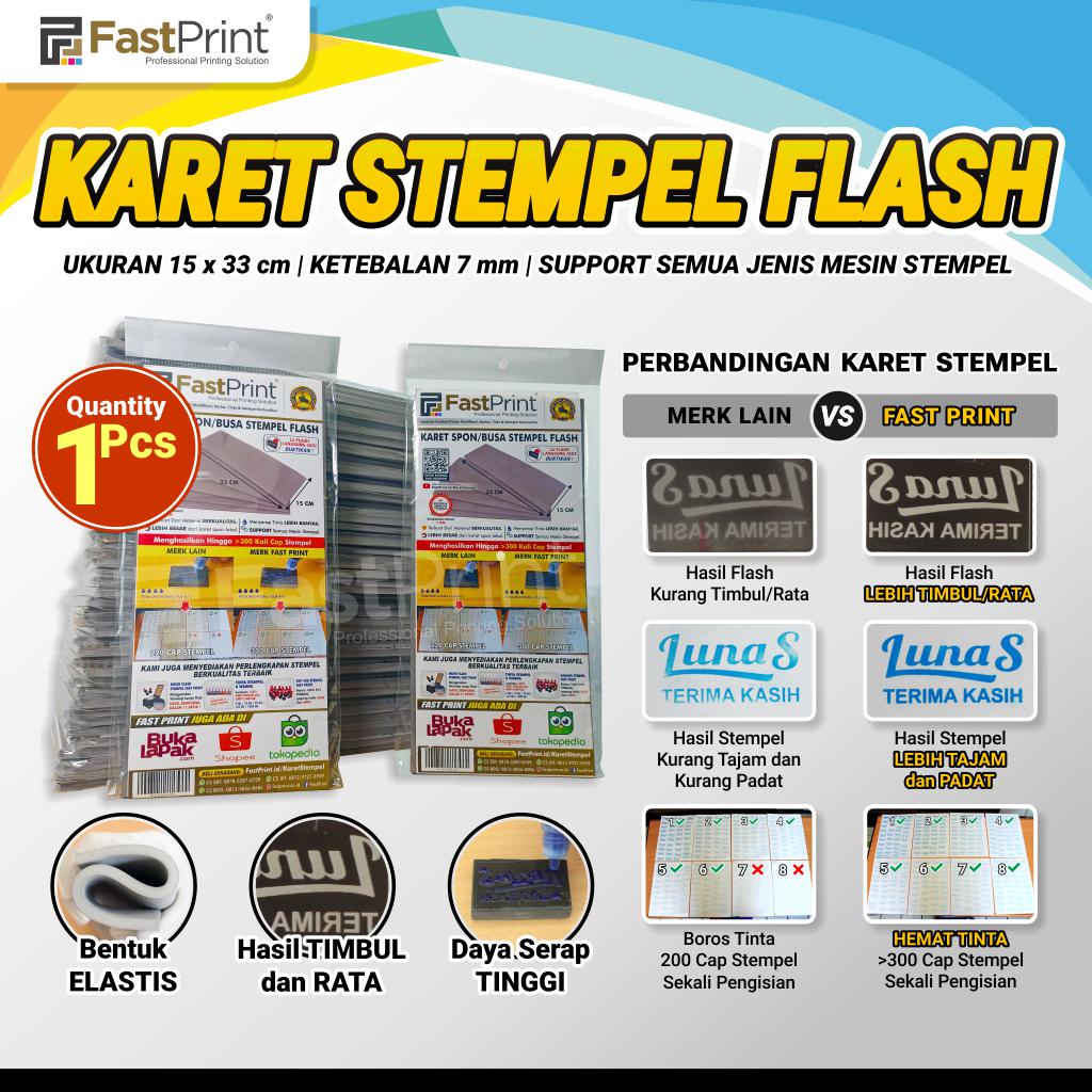 Karet Busa Spon Stempel Flash Kilat Warna 15x33 CM