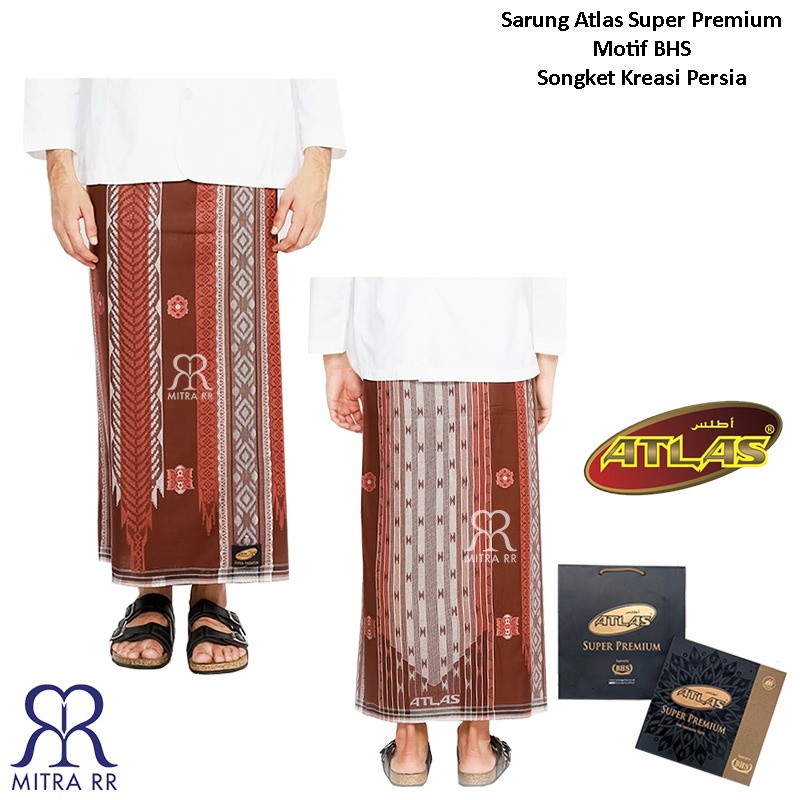 Sarung Atlas Super Premium Songket Kreasi Persia Motif BHS Sarung Tenun Dewasa By BHS S 945 S 970