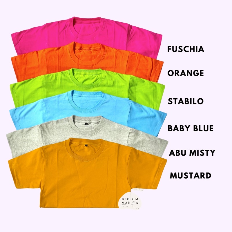 [UNISEX] BLOOMANIA Kaos Polos OVERSIZE/BIGSIZE COTTON COMBED 20S SIZE XXL