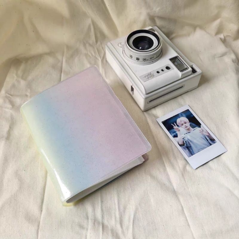 

album foto tempat photocard pc kpop rainbow glitter transparan pvc jelly 2R