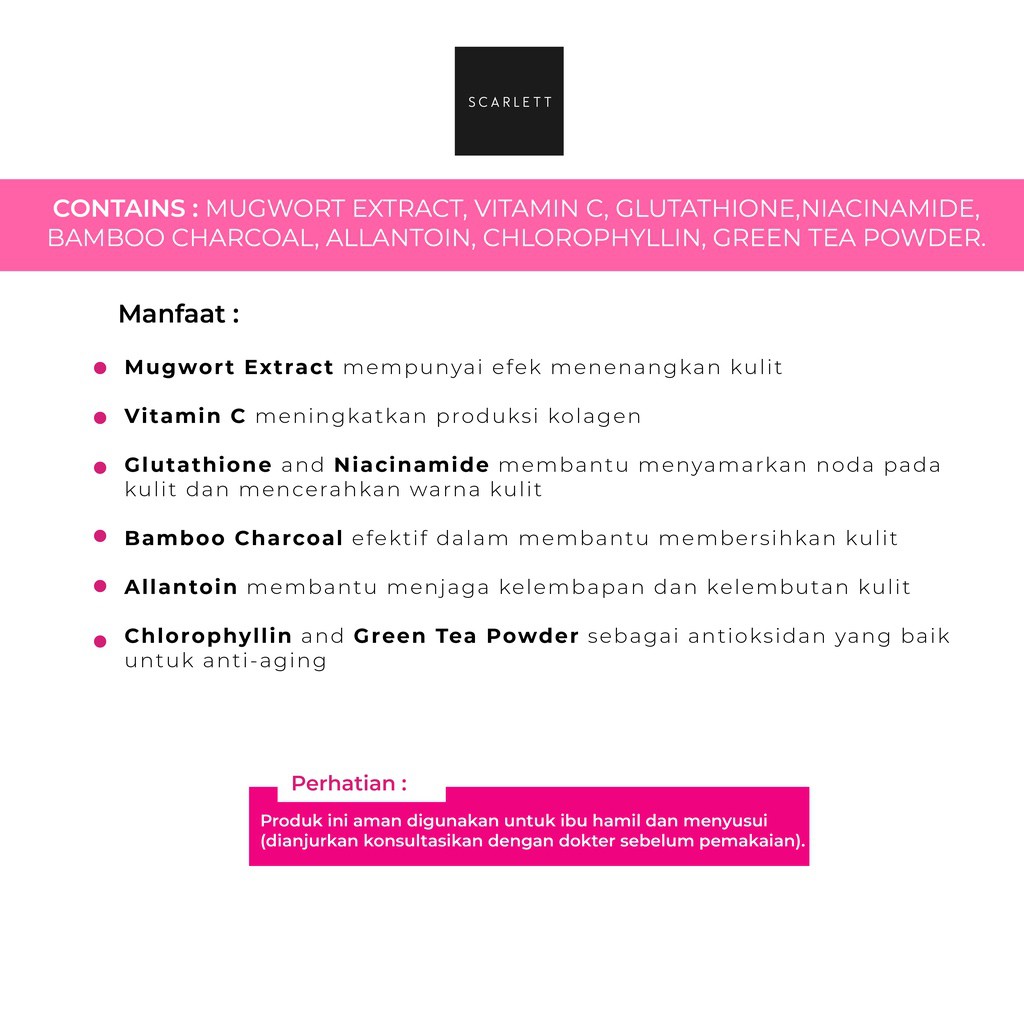 SCARLETT WHITENING Seriously Gel Mask &amp; Mugwort Mask 100g