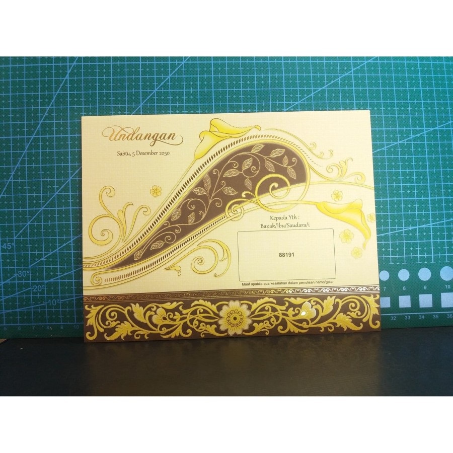 

Undangan Pernikahan Free Plastik + file setting Blangko ERBA 88191