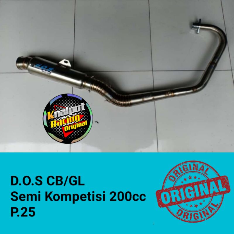 Knalpot DOS GL CB Semi Kompetisi 200cc Original DOS Yogyakarta