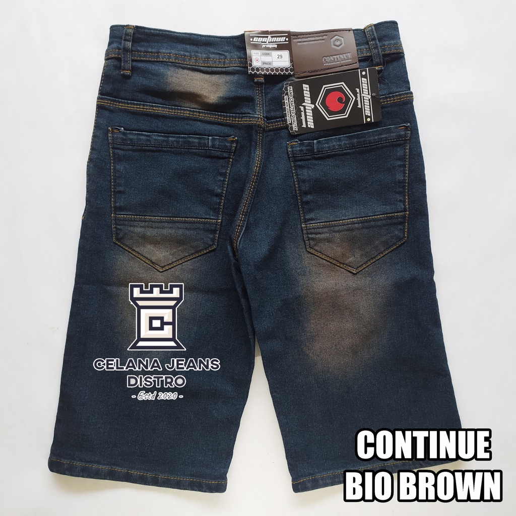 Celana Jeans Pendek Pria Hitam Bio Distro