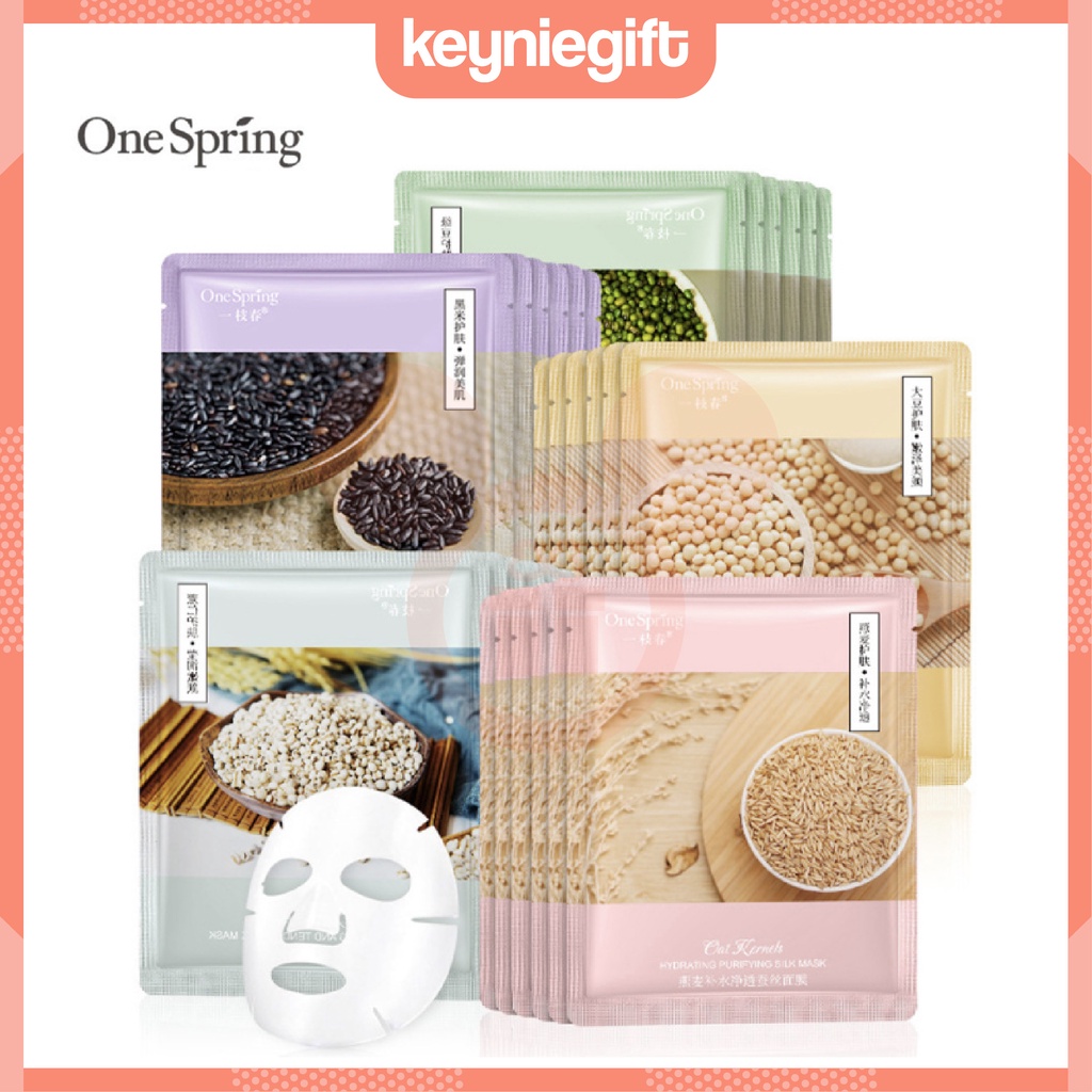 One Spring Seed Oat Facial Mask Masker Wajah Biji Original OS003