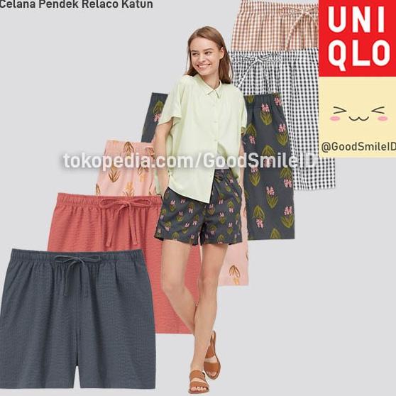 Uniqlo Celana Pendek Relaco Katun Santai Piyama Tidur Wanita Jastip