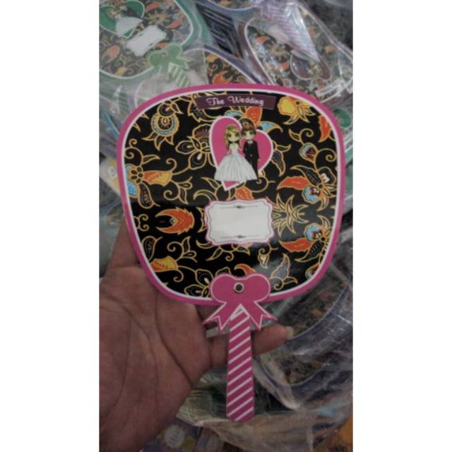 Souvenir pernikahan/khitanan kipas weding gratis kartu ucapan terimakasih