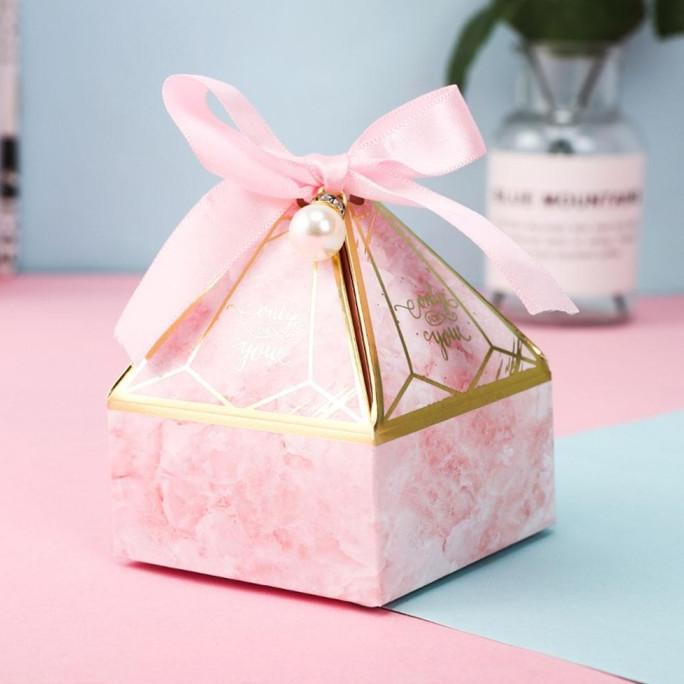 

50PCS WEDDINGBOX PAGODA-SHAPEDWEDDING PACKAGING BOX GIFT SIZE D7R7 SDD65464CE