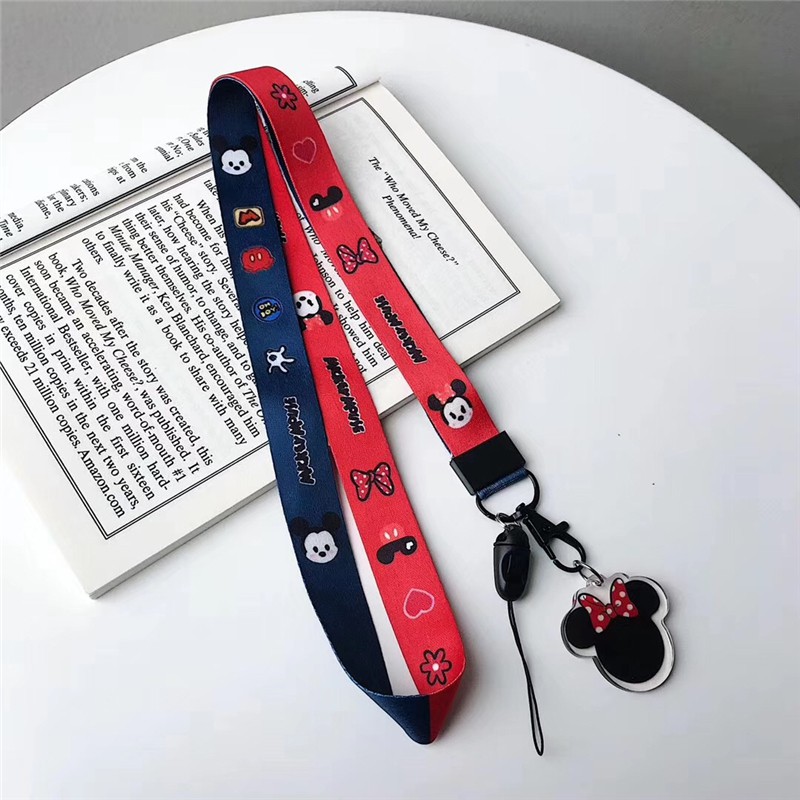 A Cartoon Pendant + A Nylon lanyard can be used as a Phone ID Badge Camera band