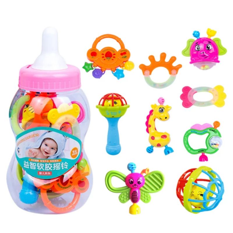 Hemat Mainan Bayi Teether Rattle Set Lucu Baby Play set