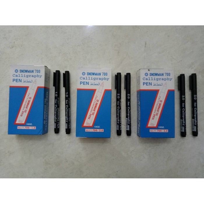 

Snowman Drawing Kaligrafi Pen ukuran 1.0/2.0/3.0