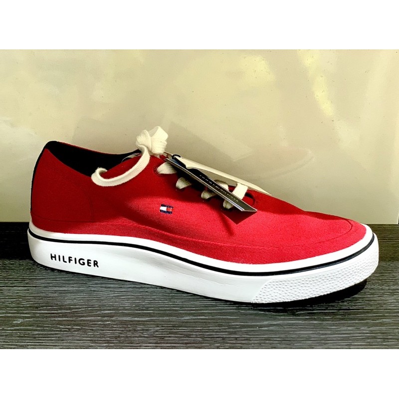 TOMMY HILFIGER Shoes Sepatu Sneakers Red Suede Original