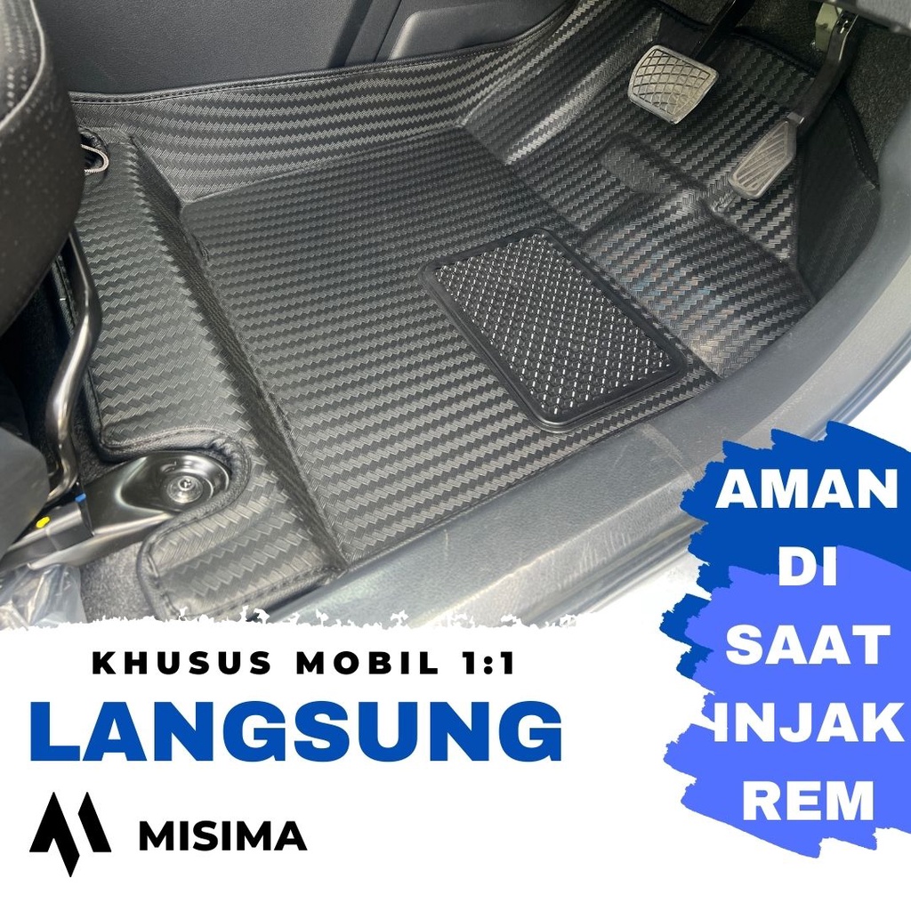 Karpet Mobil / Car Mats 5D All New Avanza/Xenia/Veloz Motif Carbon Premium