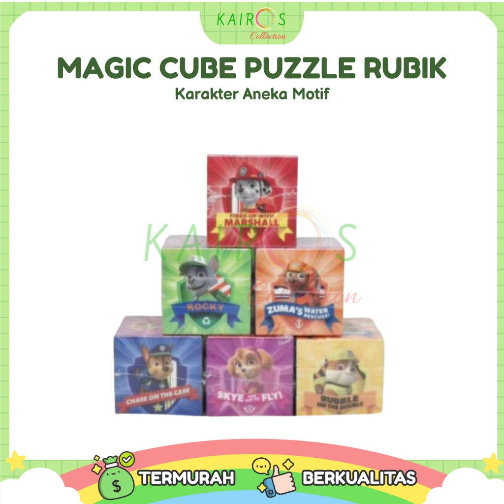 Magic Cube Puzzle Rubik 3x3x3 Karakter Aneka Motif Anak