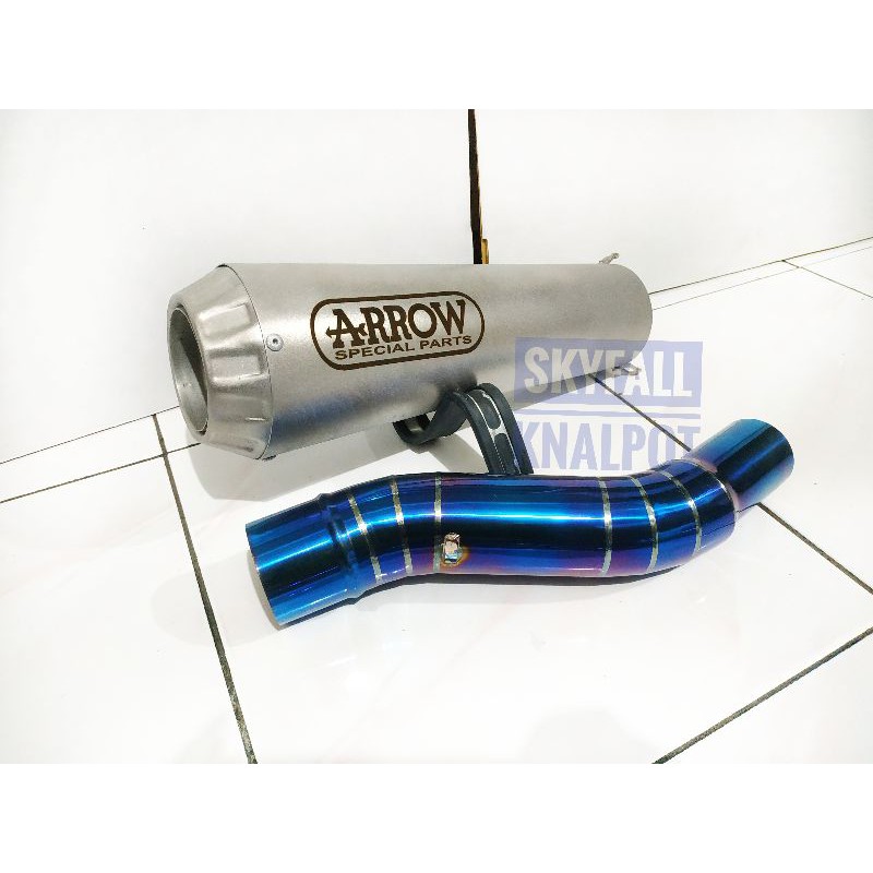 Knalpot Racing ARROW PRO RACE SANBLAST SLIP ON BIRU CBR 250 RR NINJA 250 R25 MT 25 XMAX CBR 150