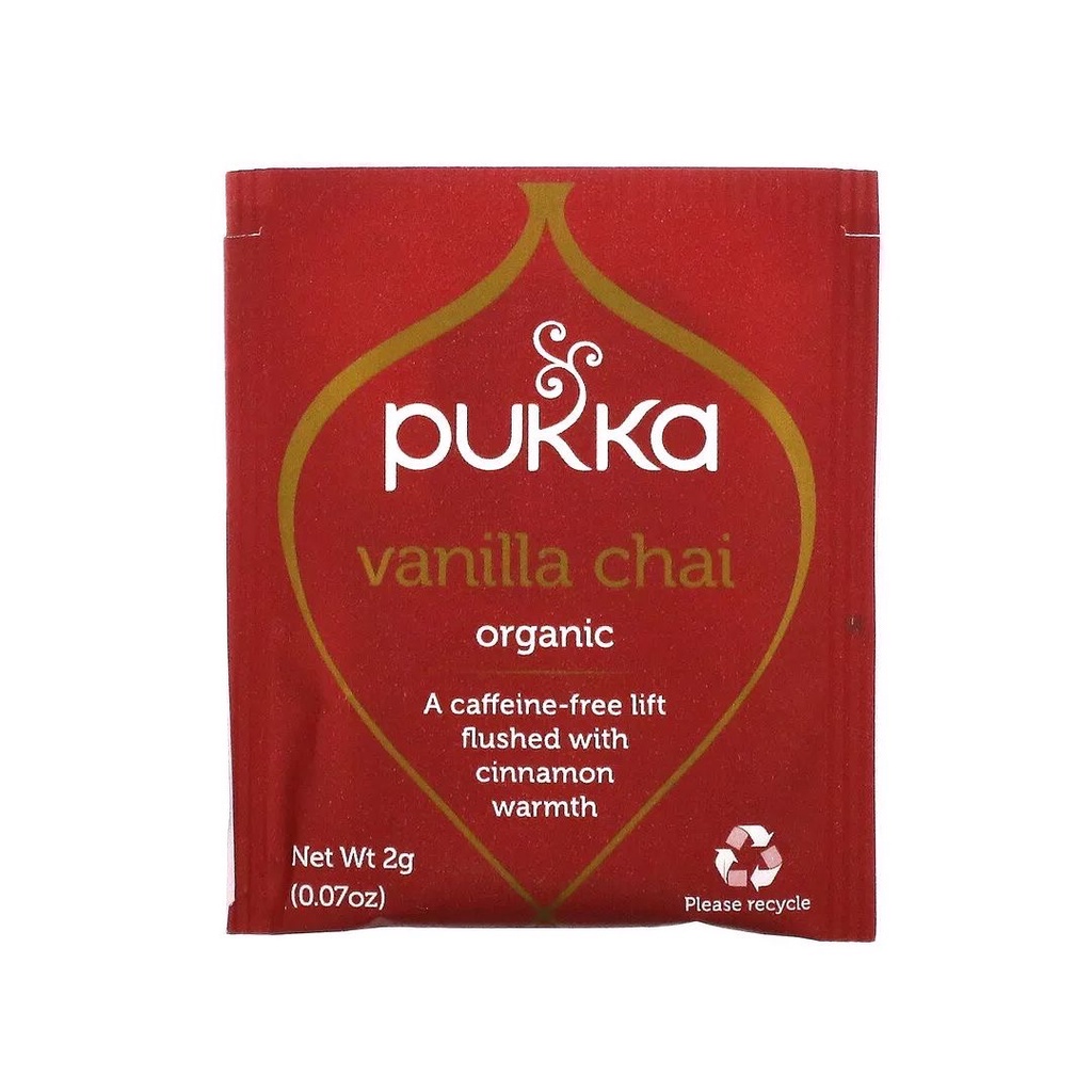 Pukka Tea Vanilla Chai Organic Caffeine Free With Cinnamon 20s x 2gr