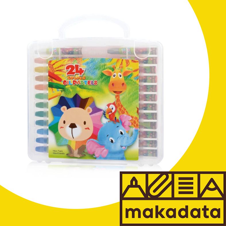

CRAYON | OIL PASTEL FLOMO 24 WARNA PLASTIC BOX MURAH