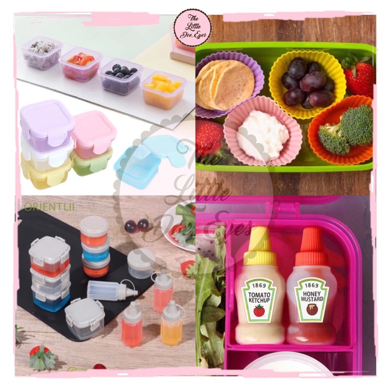 Wadah Makanan, Snack, Botol Saus Bento Mini Food Storage / Bottle