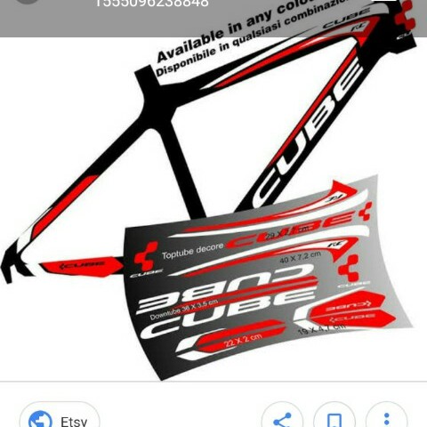 Decal Frame Cube Sticker MTB Stiker Sepeda Custom