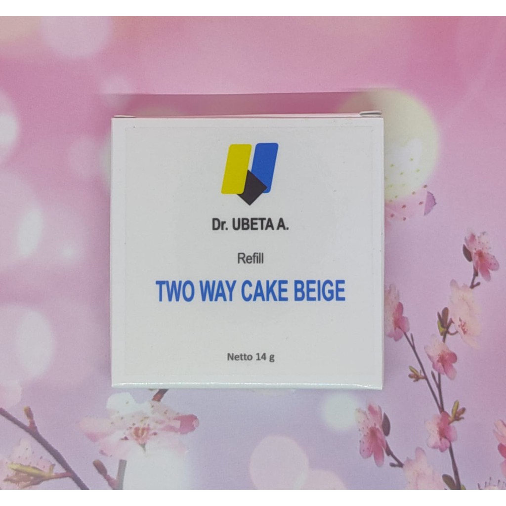 Dr. UBETA A. TWO WAY CAKE BEIGE Refill 14g. Isi Ulang Alas Bedak dan Bedak Padat Two Way Cake Beige