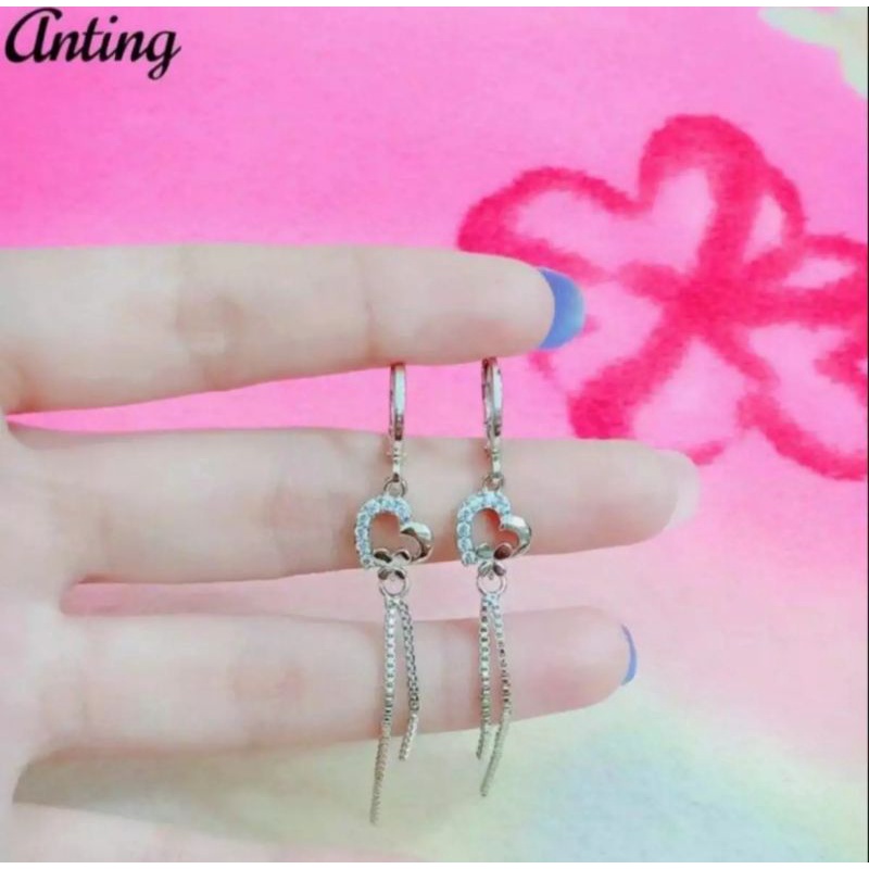 ANTING JURAI MOTIF LOVE WARNA SILVER