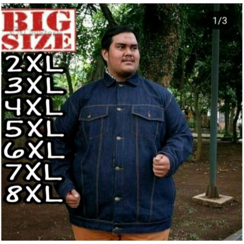 JAKET JEANS PIRA JUMBO/BIG SIZE 3XL SAMPAI 6XL