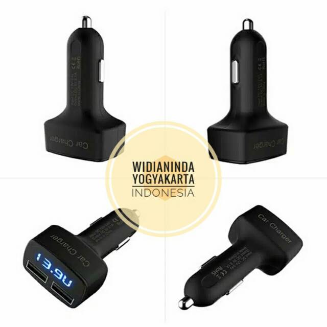 CHARGER MOBIL 2 PORT DENGAN DISPLAY LED