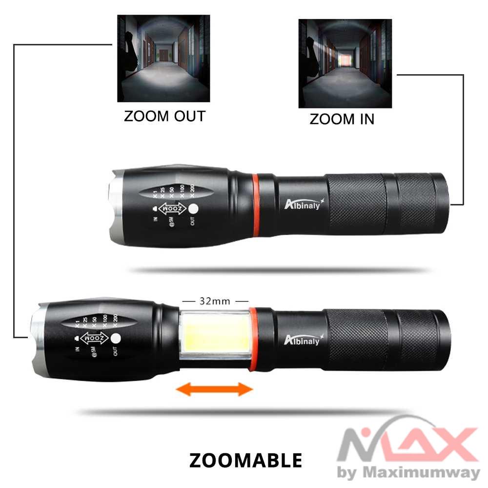 [100% ORIGINAL] Senter swat Police Ligh super terang LED Torch Cree XM-L T6 8000 Lumens outdoor waterproof