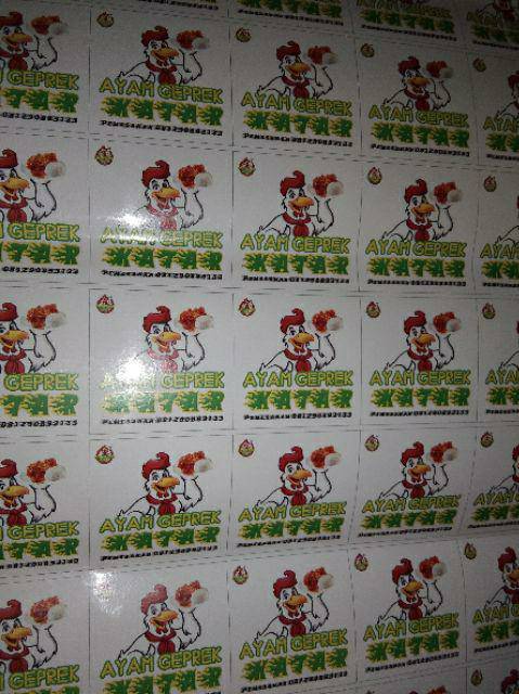 CETAK STIKER KILAT LABEL KEMASAN LOGO CHROMO BONTAX BONTAC BONTAK MURAH