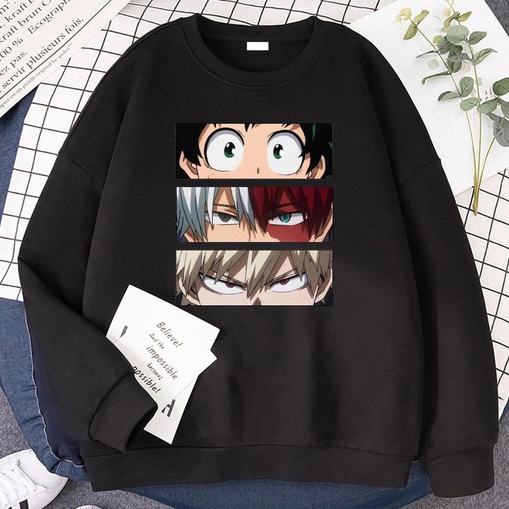 IvannaCollection Sweater Anime Pria Wanita Switer Crewneck Basic Anime Couple Bahan Tebal Size L-XXL