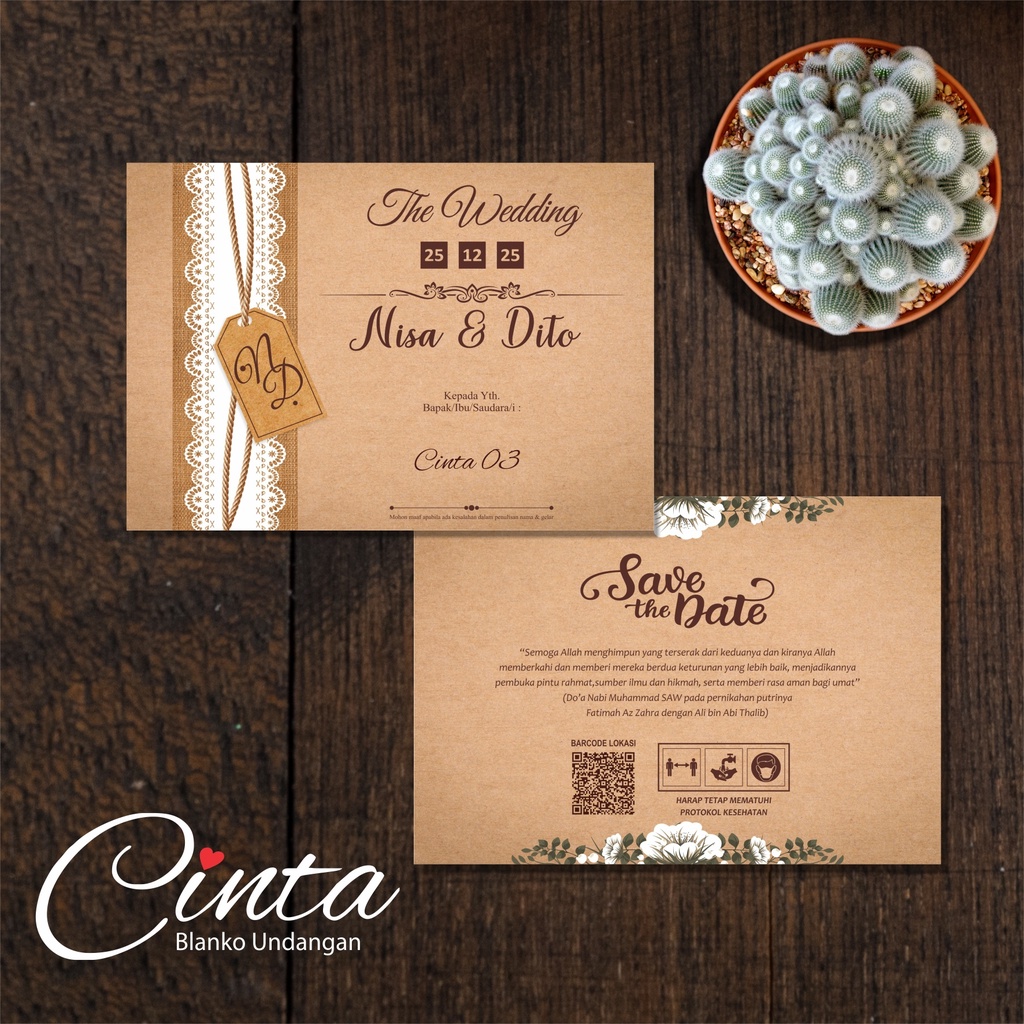BLANGKO UNDANGAN PERNIKAHAN CINTA 03