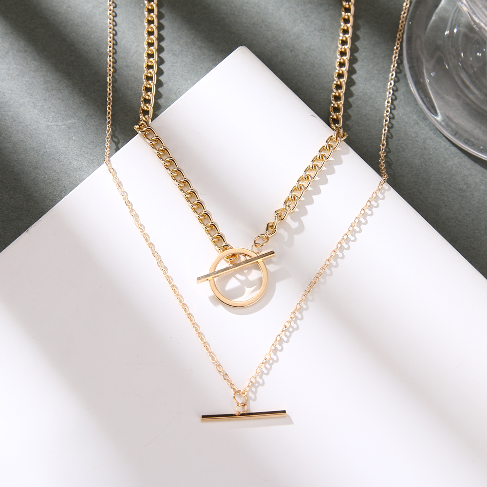 OT Kalung Multilayer Bahan Alloy Gaya Korea Untuk Wanita