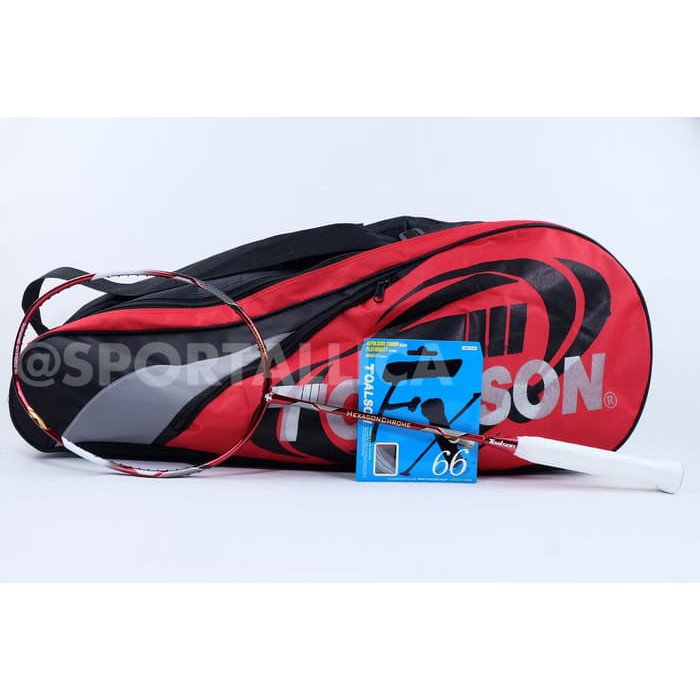 SUPER PROMO Raket Badminton Toalson Hexagon Chrome - Red ORIGINAL