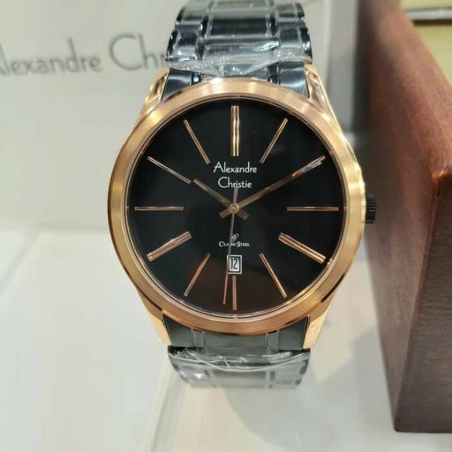 Jam tangan pria Alexandre Christie 8448MD black rose