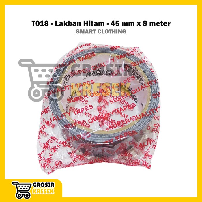 

T018 Lakban Cloth Hitam 45 mm 8 meter Smart Clothing Isolasi Murah