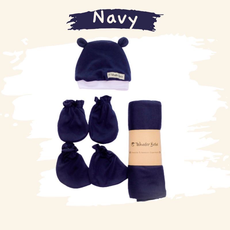 bedong set topi sarung tangan kaki