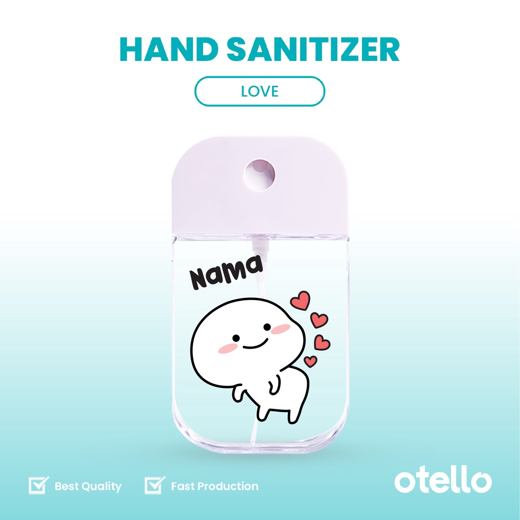 Otello - Custom Pocket Hand Sanitizer Pentol Nama Spray Botol Bottle 45 ML Karakter Lucu