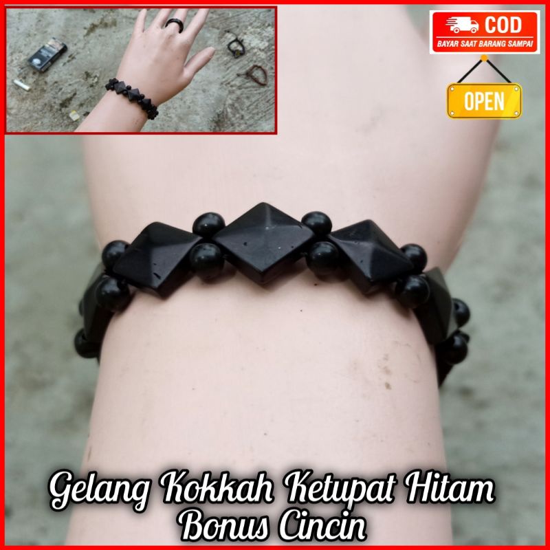 Gelang Kokkah Ketupat Piramid Bonus Cincin 100% Ori