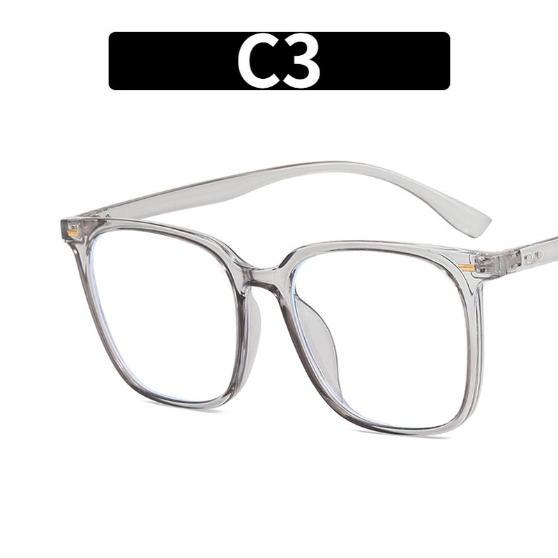 Kacamata Lensa Persegi Anti Blue Light Warna Permen Gaya Korea