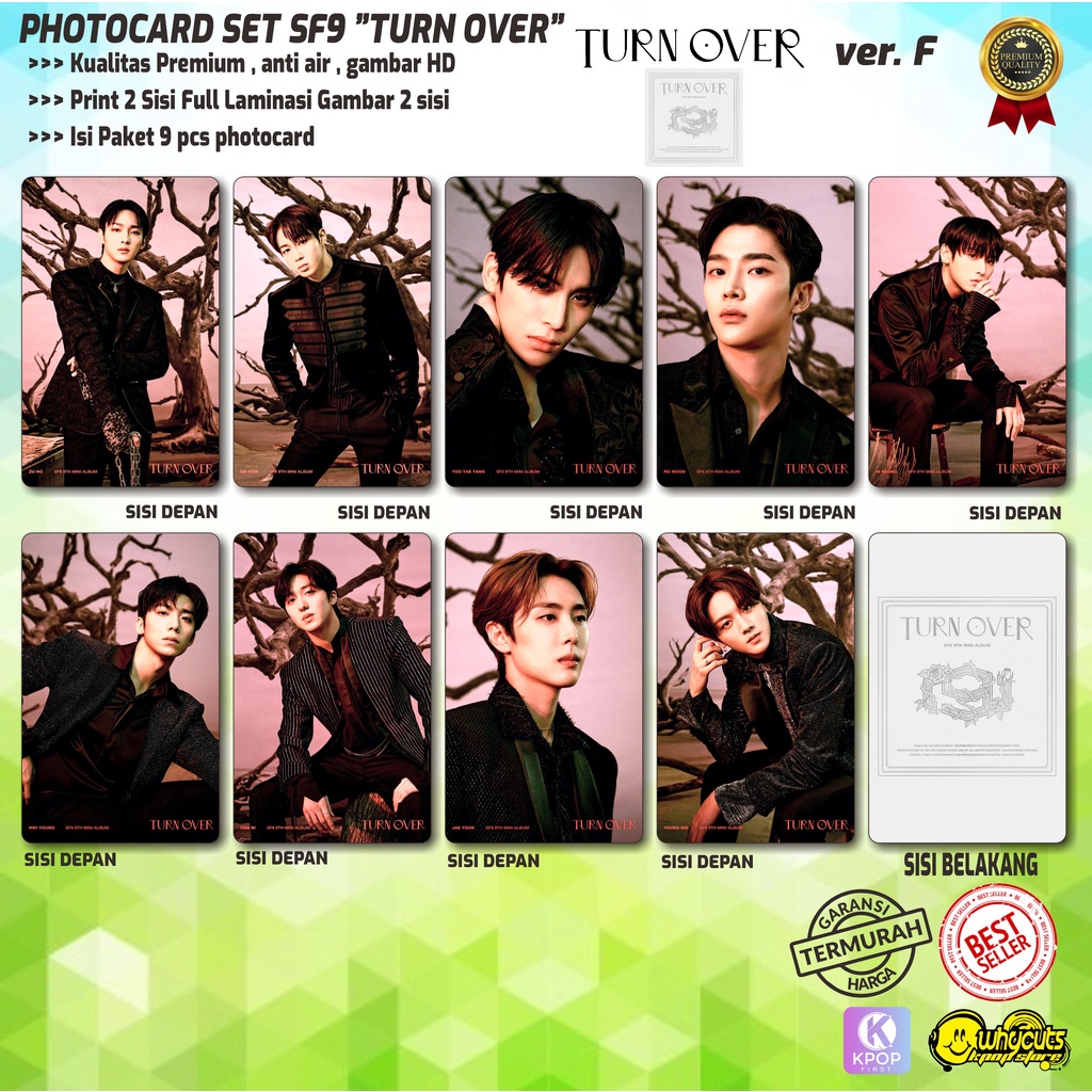 PHOTOCARD SET PC PREMIUM SF9 TURN OVER ( isi 9pcs dapat semua )