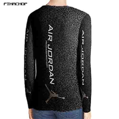 Tshirt Air Jordan Kaos Tangan Panjang Fullprint T-Shirt Unisex Bahan Polyester Jersey Dryfit