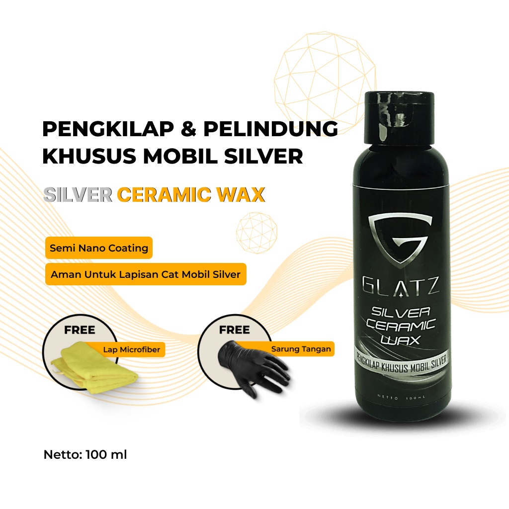 Pengkilap Body Mobil Silver GLATZ Silver Ceramic Wax Semi Nano Coating