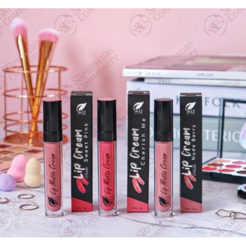 LIP CREAM MATTE SR12 NUDE BERRY / SWEET PINK / LIPSTIK MATTE BEST SELLER