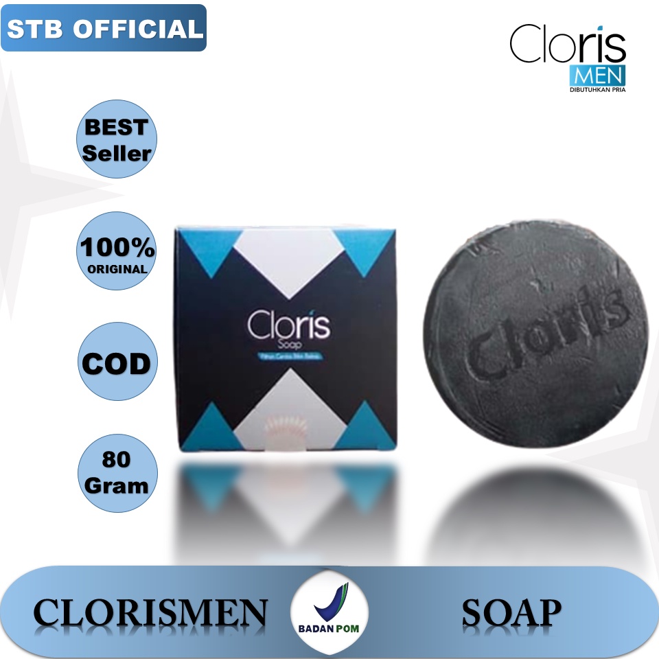 Clorismen Sabun Wajah Pria Skincare Pembersih Pemutih Perawatan Penghilang Bekas Jerawat Facial Wash Cloris Men Soap Muka Cowok