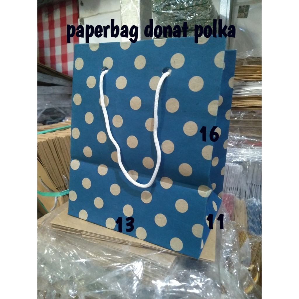 

paperbag donat motif polka (13*11*16)