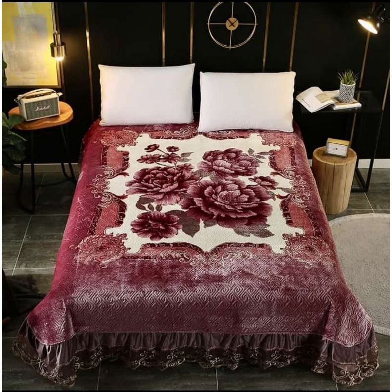 SELIMUT RENDA BAHAN DOUBLE, LAPISAN DALAM BAHAN KATUN JEPANG-*2