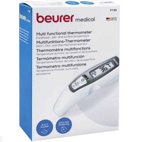 Beurer FT65 / FT-65 / FT 65 Termometer Instan Infrared - Untuk Kepala, Telinga, Badan, dan Benda